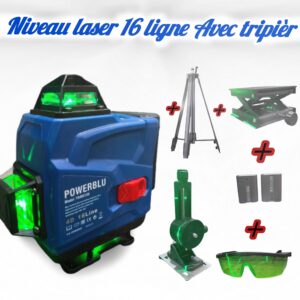 niveau laser 4d power bleu 16 ligne